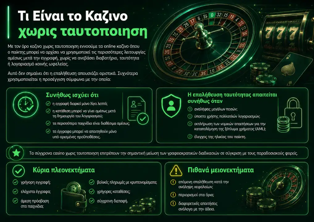 Τι Είναι το Καζινο χωρις ταυτοποιηση